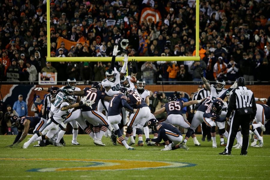 Cody Parkey's Double-Doink Was Tipped