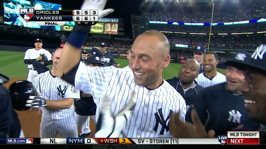 Derek Jeter Hits Walk-Off In Final At-Bat At Yankee Stadium