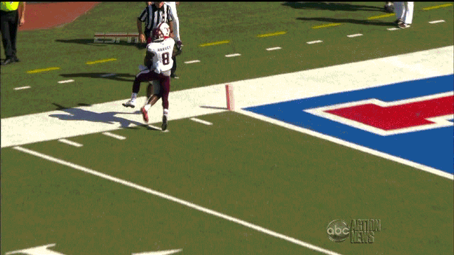 Napping Reveille Saved From SMU WR By Cadet's Key Block
