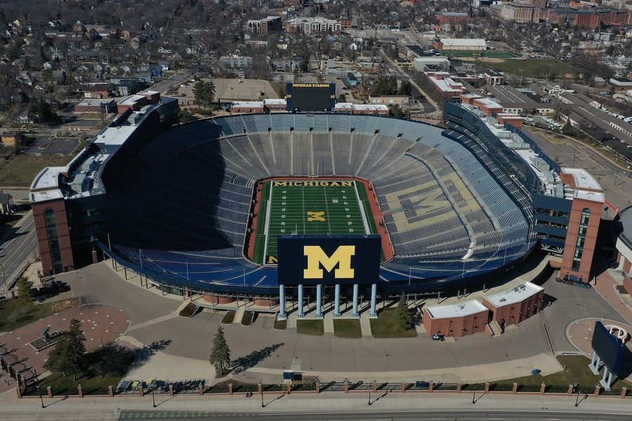 Of course Michigan’s emergency stay-at-home order does not apply to its football team