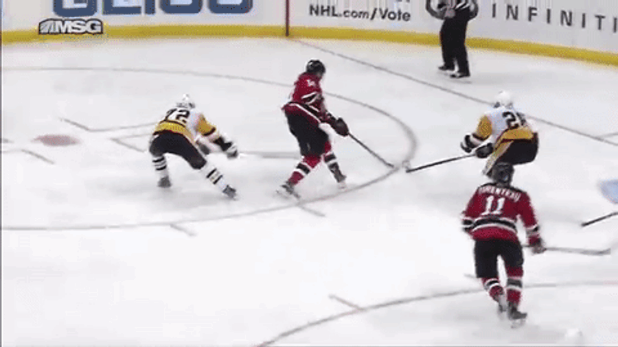 Marc-Andre Fleury Knocks One Out Of Midair