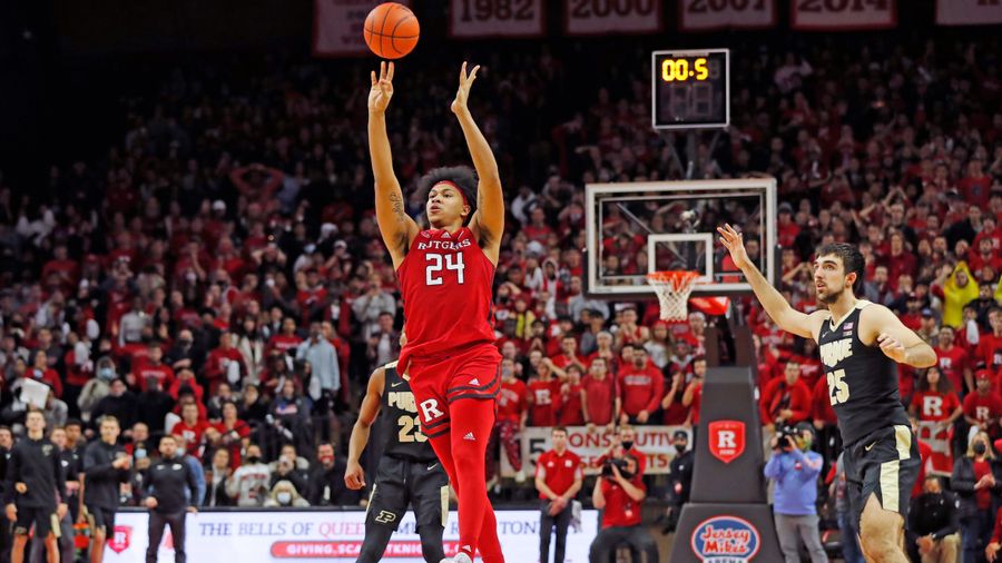 Rutgers’ Ron Harper Jr. beats No. 1 Purdue on heave at the buzzer, sets New Jersey ablaze