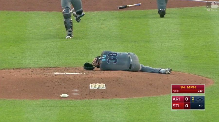 Diamondbacks Pitcher Robbie Ray Takes 108-MPH Line Drive To The Head [Update]