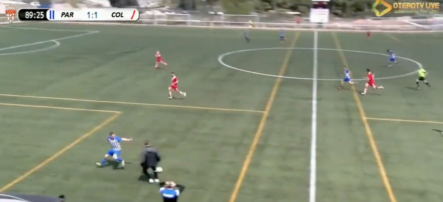 Spanish soccer league coach walks onto field, stops opposing team’s counter attack in 89th minute