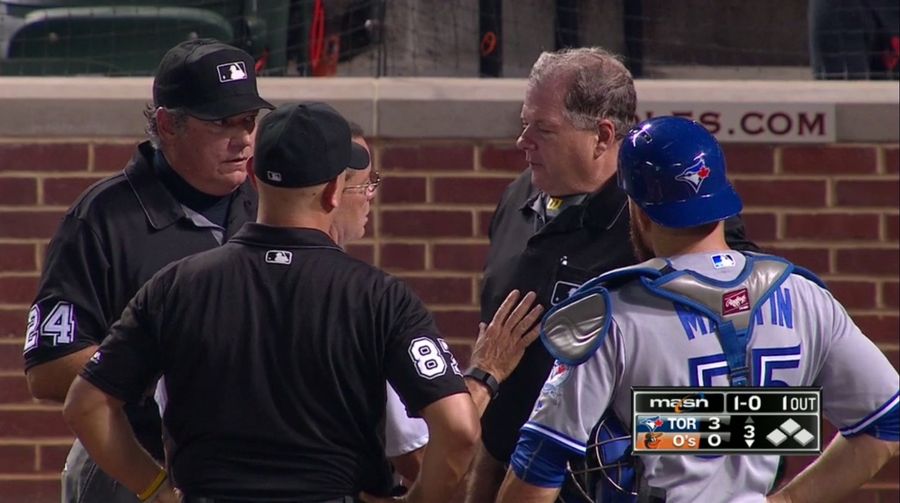 Home Plate Umpire Forced To Leave Game After Taking A Fastball To The Face