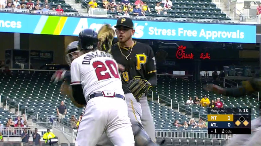 Exceedingly Stupid Benches-Clearing Brouhaha Follows Phantom Plunking In Pirates-Braves