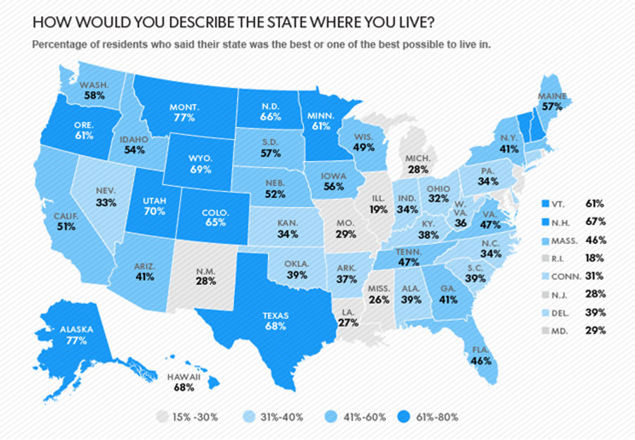 Which States Hate Themselves The Most?