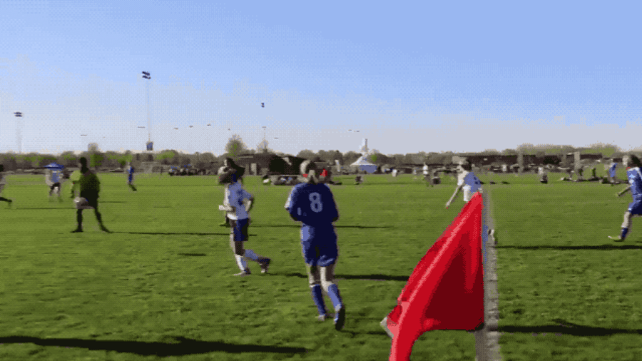 Flexible Soccer Referee Steals Show By Doing Splits To Dodge Ball