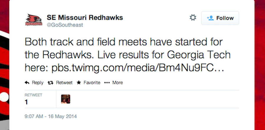 SE Missouri Redhawks Tweet Weird And NSFW Bathroom Picture