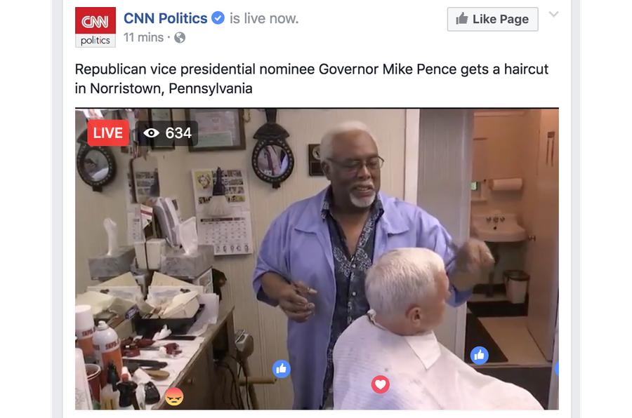 Live Sports: Mike Pence Getting A Hair Cut