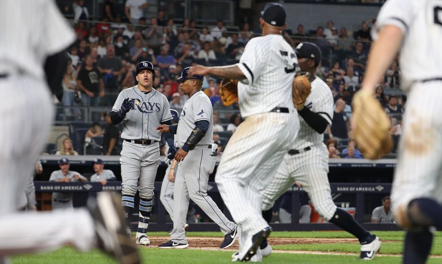 Benches Clear In Rays-Yankees Over Grown Men Arguing About Not Talking To Each Other