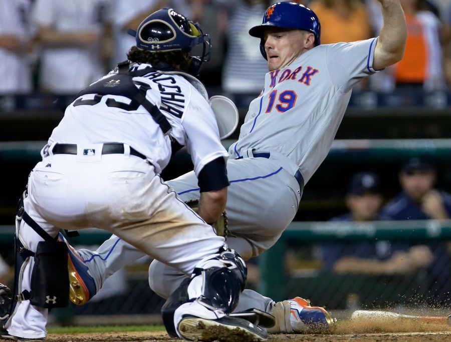 J.D. Martinez Nails Jay Bruce At The Plate To End Game