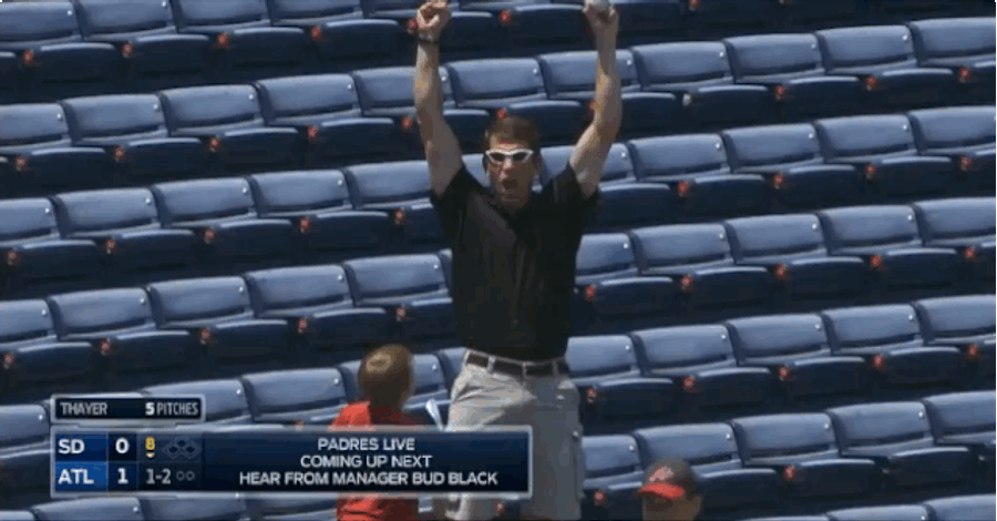 Adorable Kid Hugs His Dad For Catching A Foul Ball