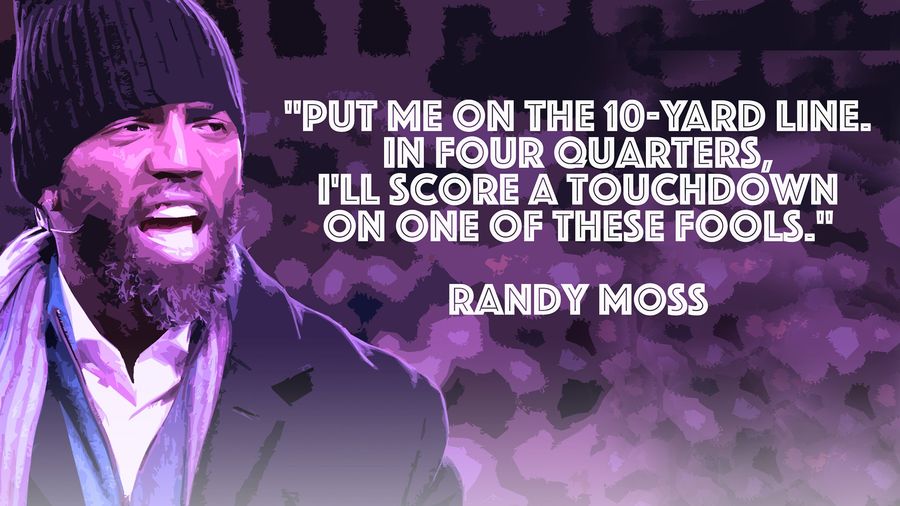 Randy Moss hasn’t retired his mouth
