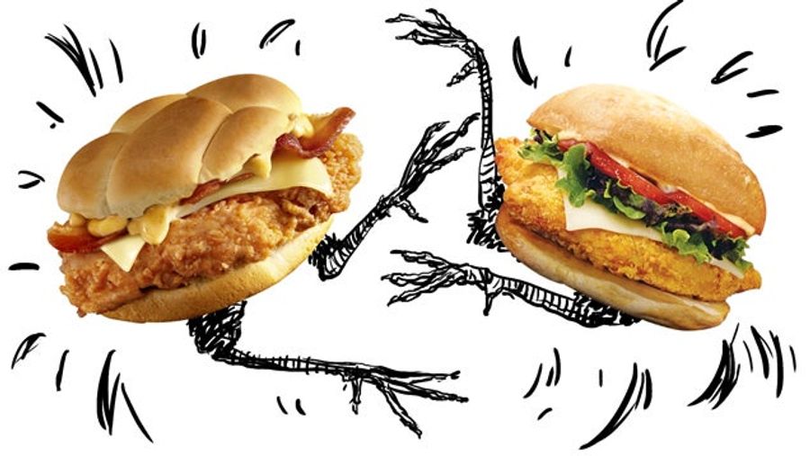 Fried Chicken Sandwich Smackdown: Wendy's Vs. KFC