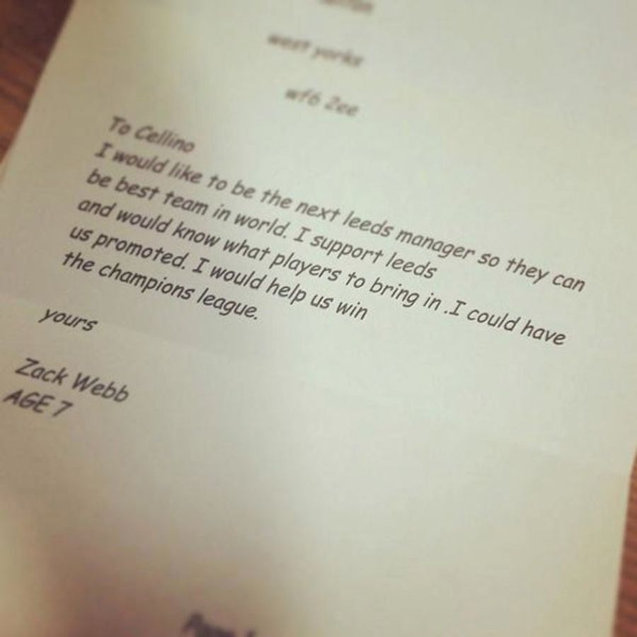 Cute, Deluded Young Leeds Fan Thinks He Can Coach Team To European Cup