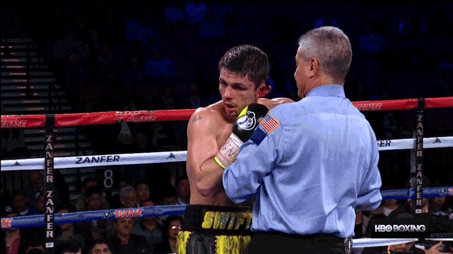 Bout Stopped After Boxer's Ear Nearly Torn Off