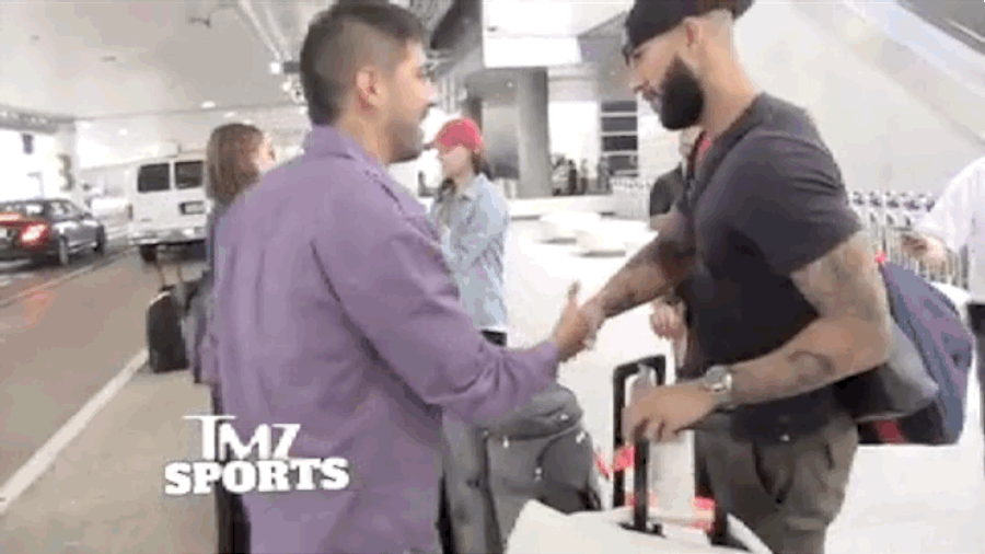 Tim Howard Blocks Unwanted Hugs, Too