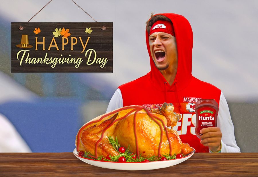 Patrick Mahomes' ketchup obsession has become a disgrace to common decency — says he’ll put it on his turkey
