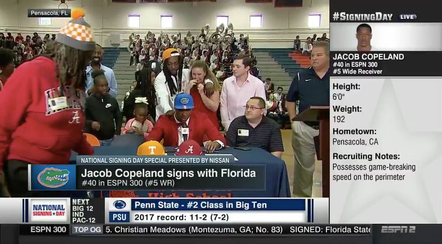 Football Recruit Picks Florida; Mom Wearing Vols And Bama Gear Walks Out