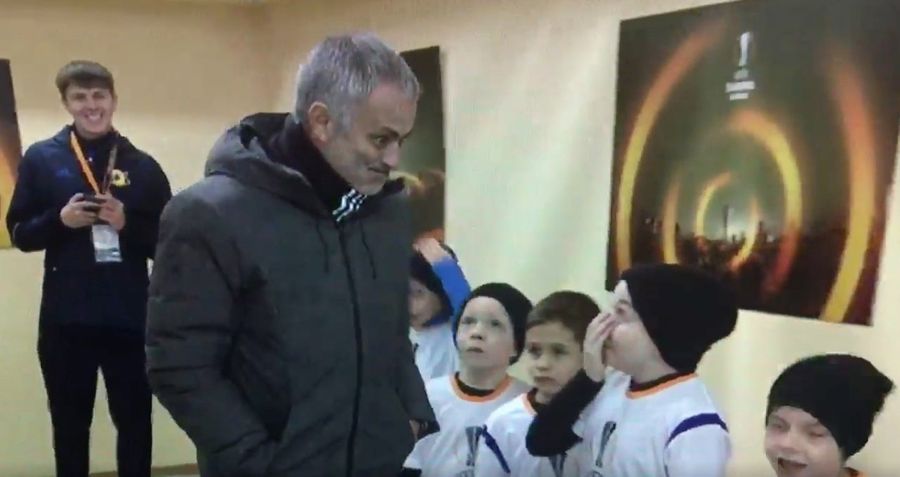 Tiny Russian Boy Meets José Mourinho, Can't Contain His Joy
