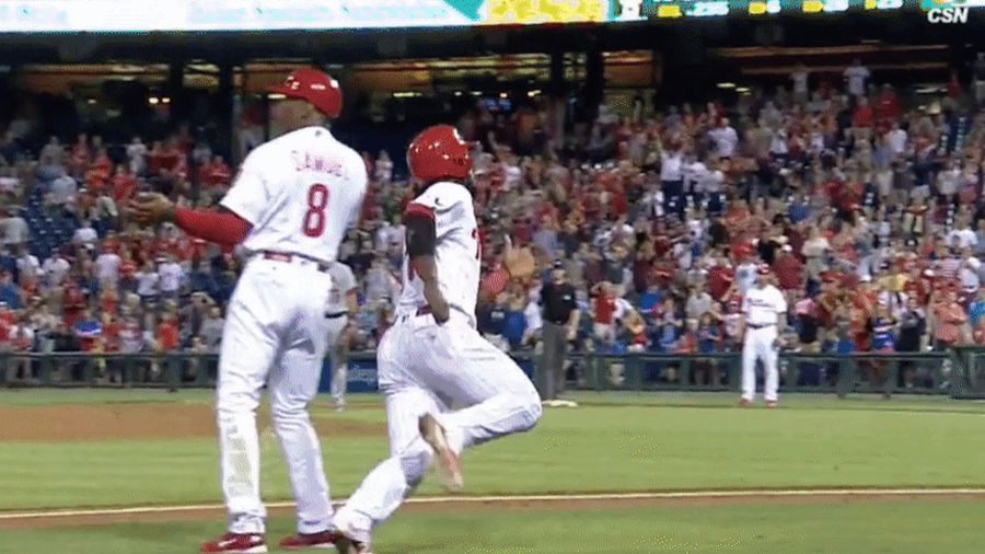 Odubel Herrera Just Doesn't Give A Fuck, Runs All The Way Around Stop Sign