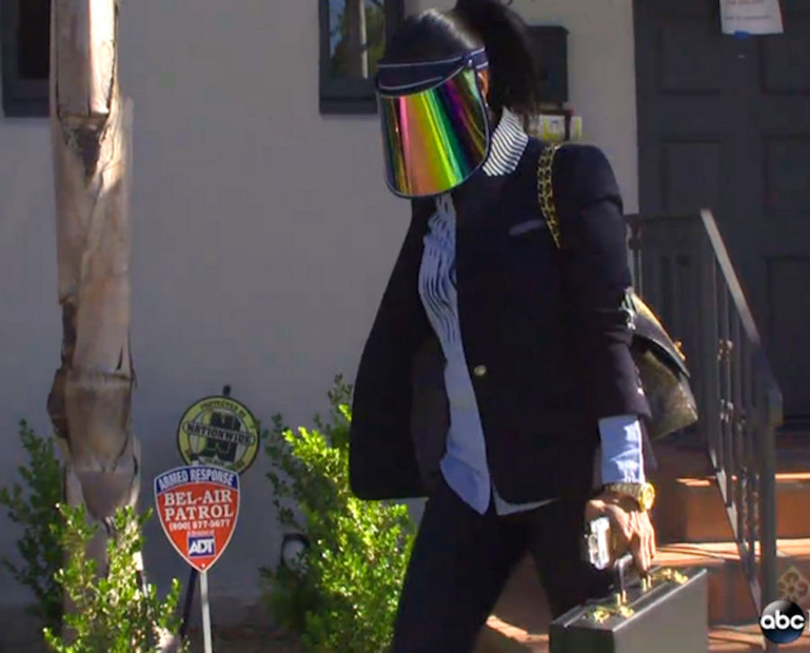 What The Hell Is Going On With V. Stiviano's Weird Visor?