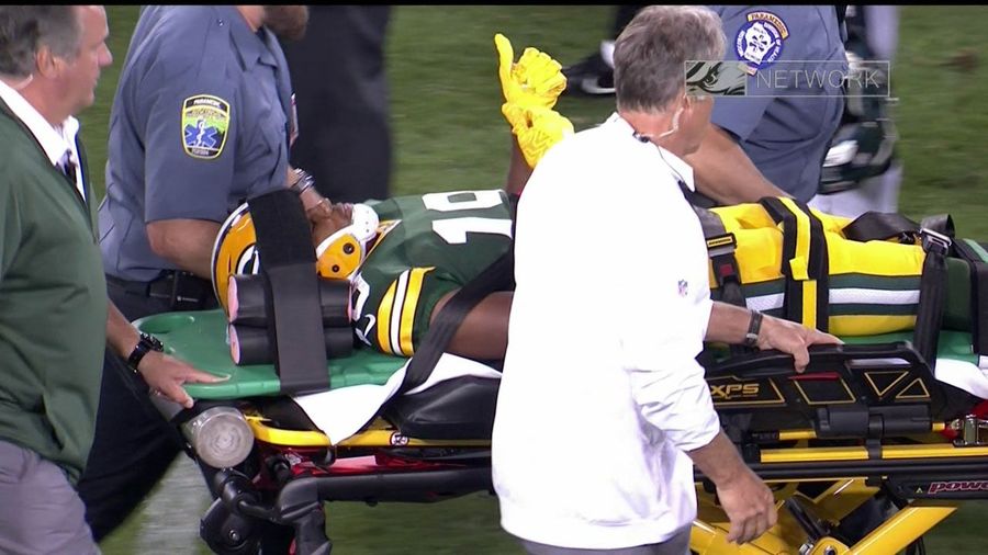 Malachi Dupre Stretchered Off Field After Brutal Hit