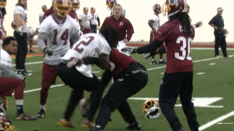 Washington&#39;s Andre Roberts, Bashaud Breeland Brawl During Practice