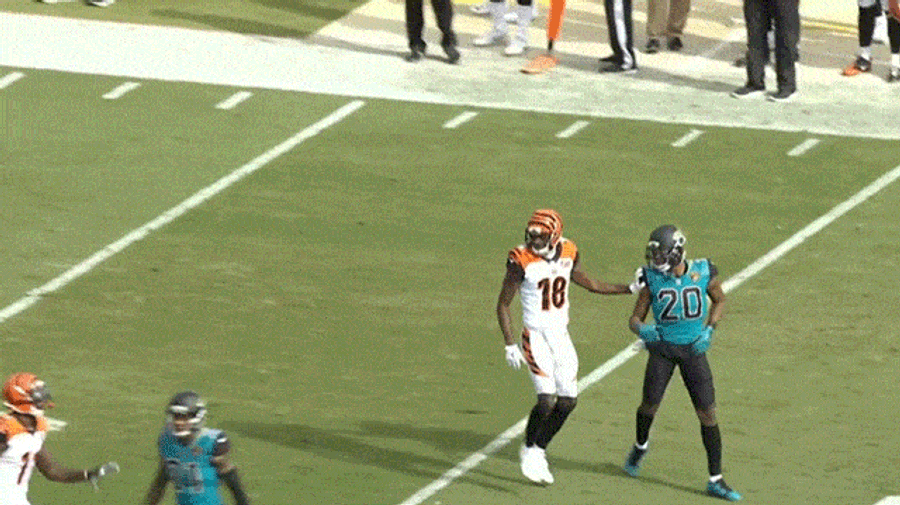 A.J. Green Chokes, Punches Jalen Ramsey After His Late Shove; Both Players Ejected