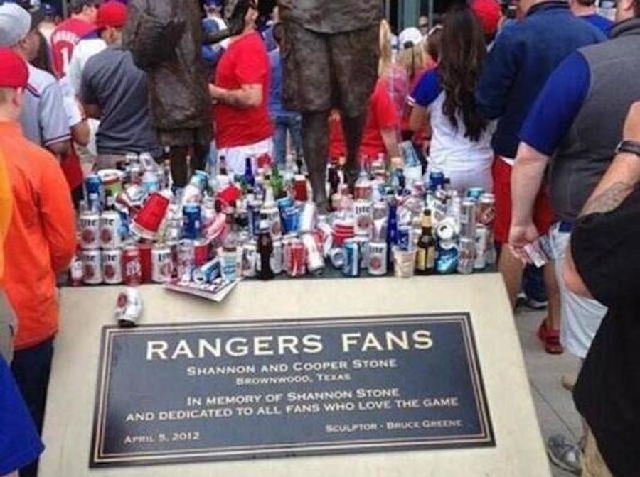 Rangers Apologize After Fan Memorial Used As Trash Can