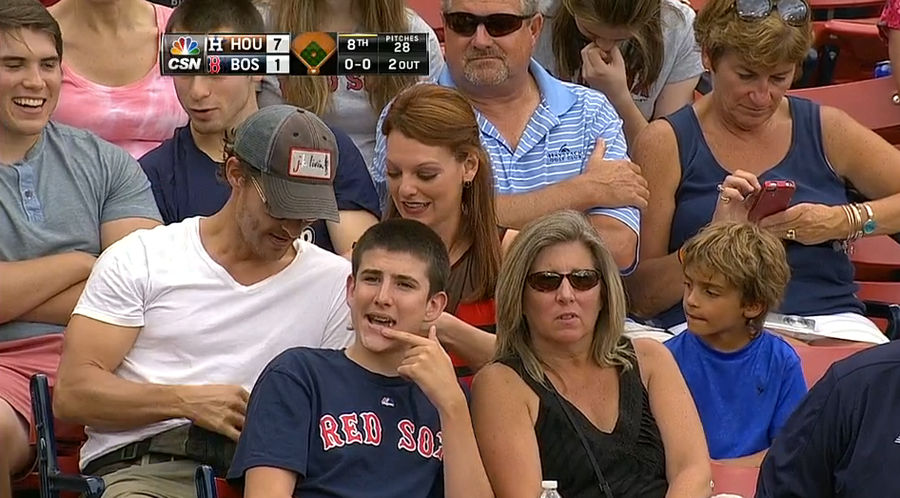 Matthew McConaughey Rocks A Fanny Pack At Astros-Red Sox Game