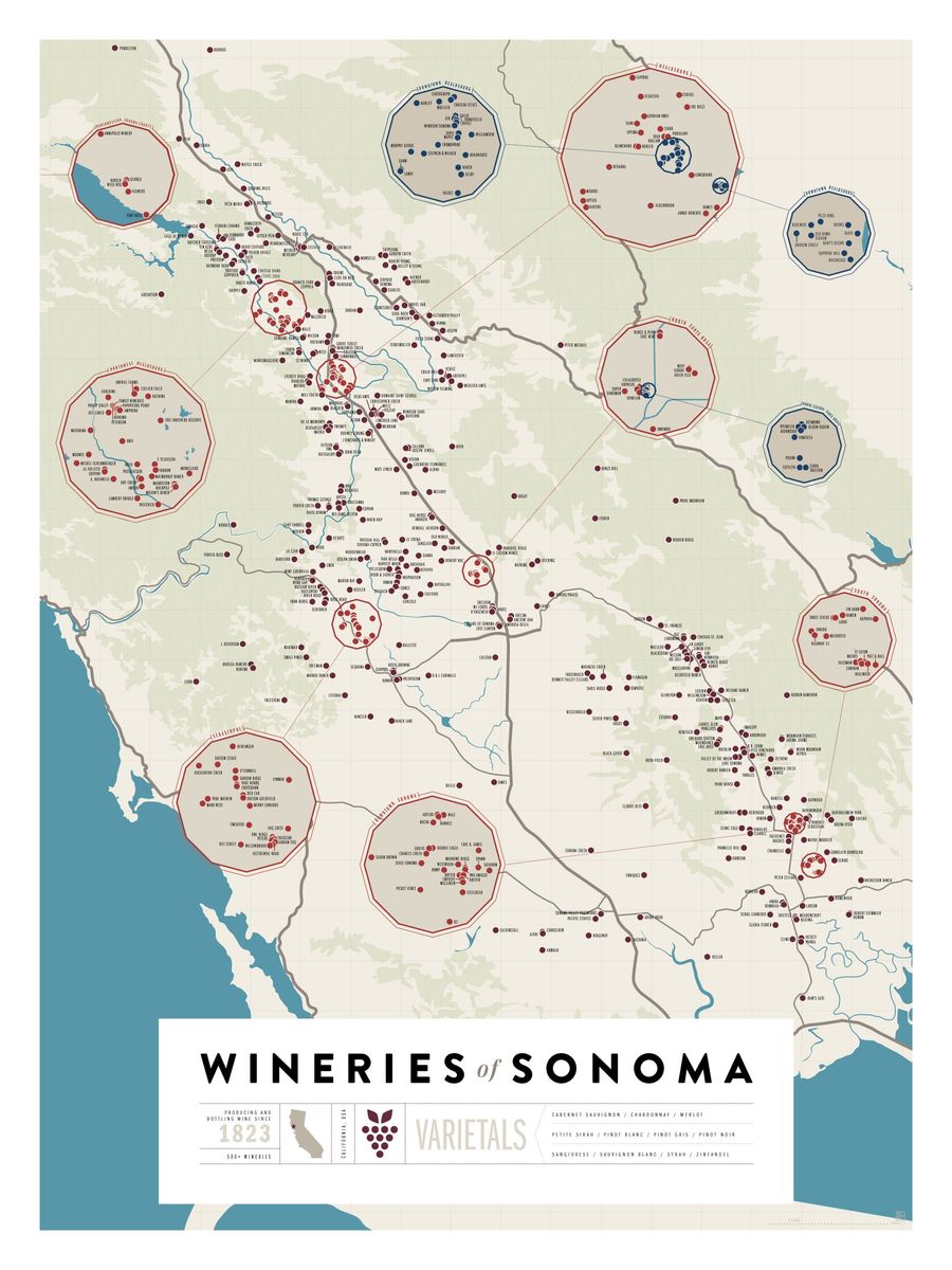 Over 1,200 California Wineries On Two Beautiful Maps