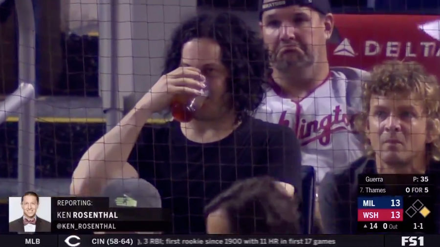 Surly Baseball Fan Jack White Returned To Watch Nationals-Brewers In Extra Innings After Leaving To Play A Concert