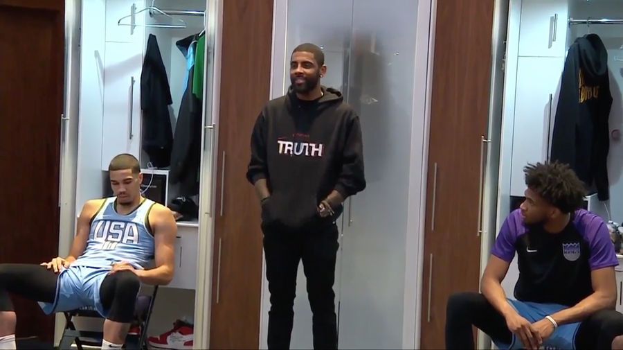 Let’s Spend Way Too Much Time Scrutinizing The Body Language Of Kyrie Irving And Jayson Tatum In This Rising Stars Clip