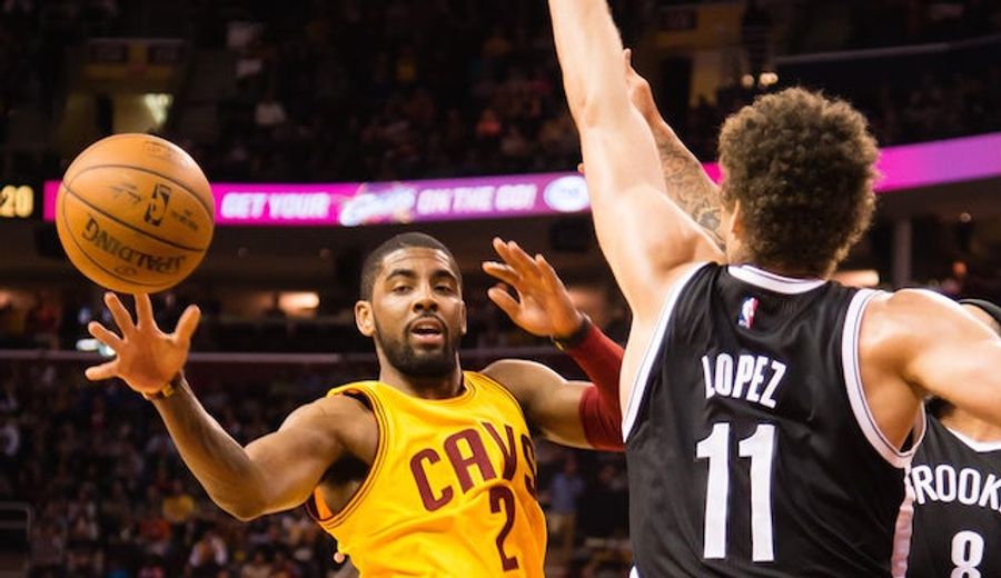 Kyrie Irving Made Timofey Mozgov&#39;s Job Very Easy