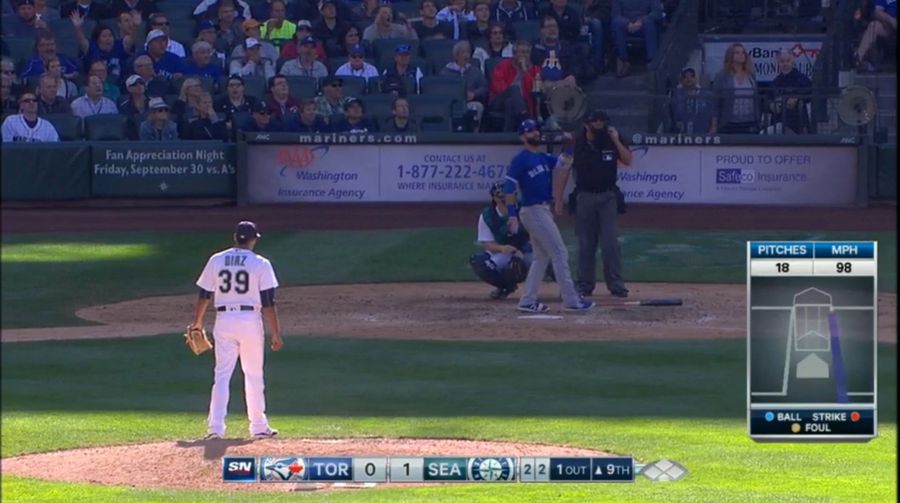 Jose Bautista Admires Huge Dinger With A Backwards Home Run Trot
