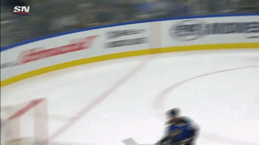 Jake Allen Is Rudely Reminded That Ice Is Slippery