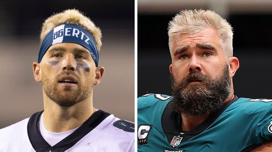 Zach Ertz is an Eagle, and Jason Kelce is a blonde