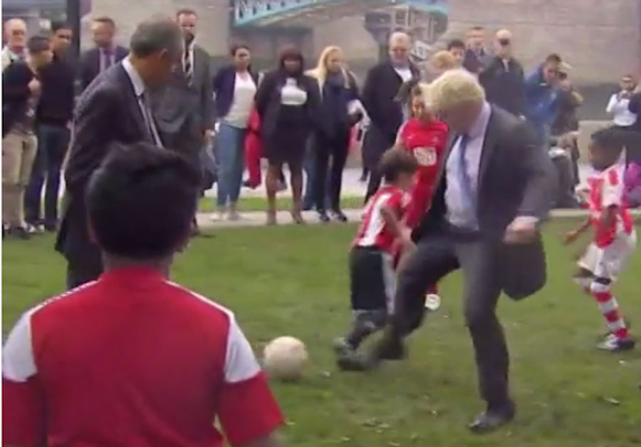Mayor Of London Hacks Down Little Boy In Pick-Up Soccer Match
