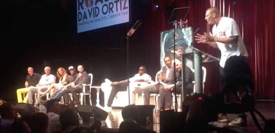 Gronk And Dustin Pedroia Work Very, Very Blue At The David Ortiz Roast