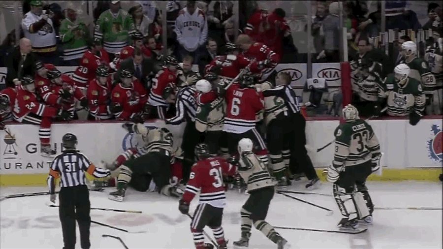 Hockey Fight Erupts In, And Around, The Benches