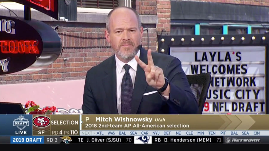 Rich Eisen Was Absolutely Amped That A Punter Got Picked In The Fourth Round