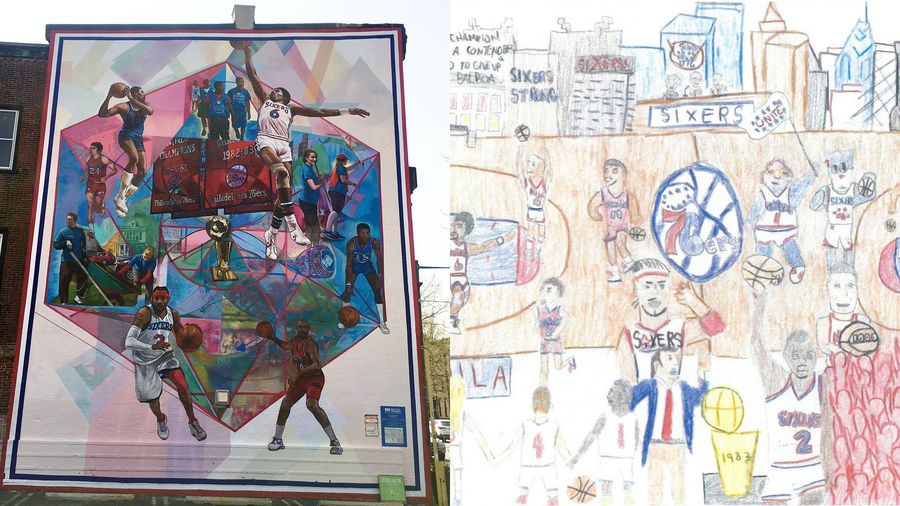 This 11-Year-Old’s Sixers Mural Design Is Even Better Than The Real Thing