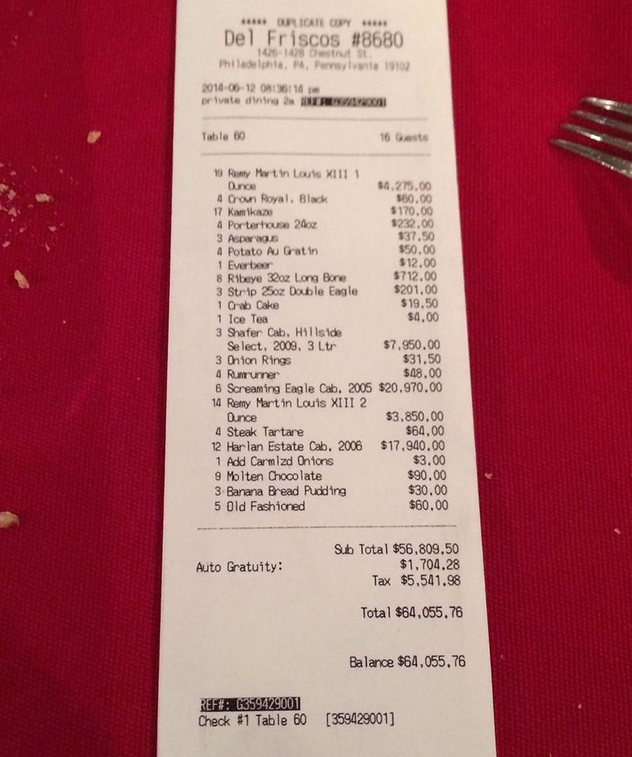 The Eagles&#39; $64,000 Receipt Is Fake And Has A Hidden Message