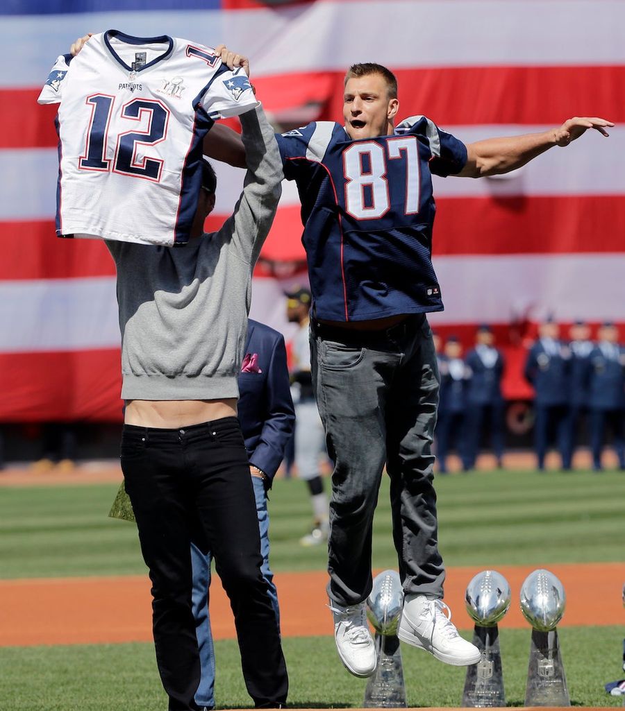 Idiot On The Field Steals Tom Brady's Jersey
