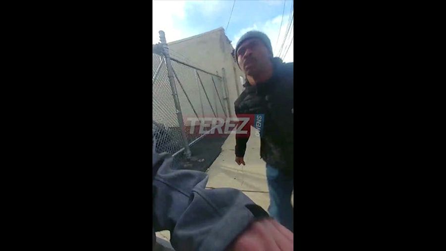 Marvin Harrison Carries Baseball Bat As He Has A Definitely Not At All Threatening Conversation With Tenant