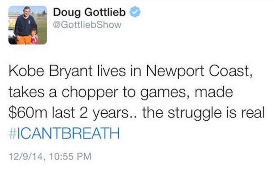 Doug Gottlieb Has Thoughts On Kobe Wearing An "I Can't Breathe" Shirt