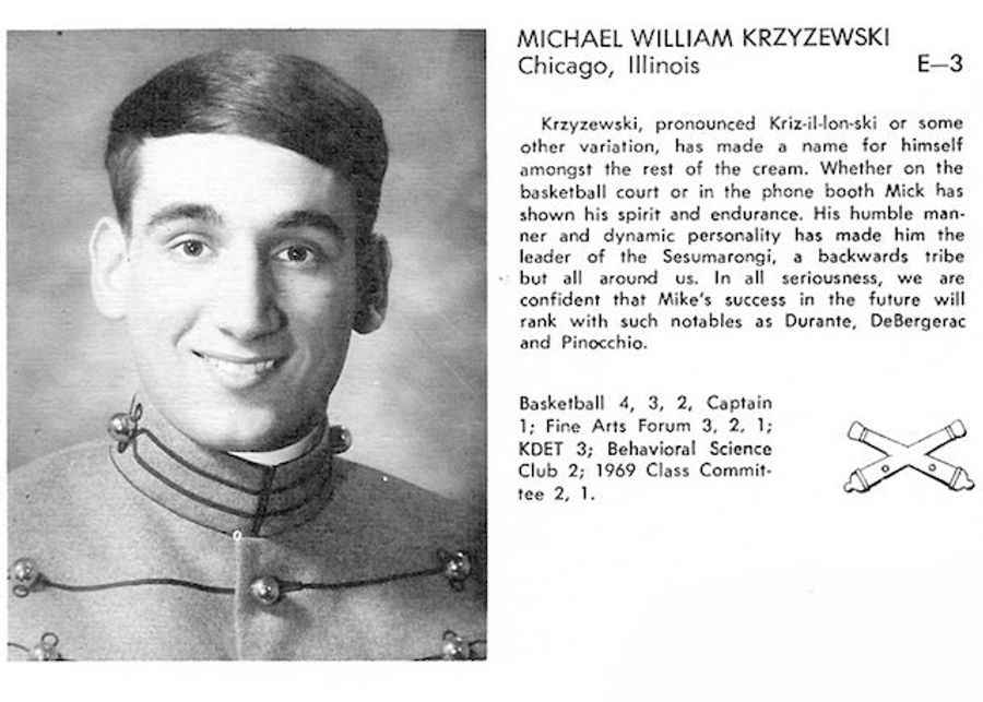 Coach K's Goofy West Point Yearbook Photo From 1969