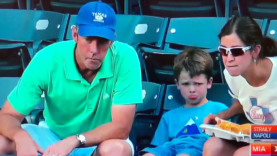 Young Fan Left Miserable After Father's Valiant Effort To Catch Foul Ball Falls Short